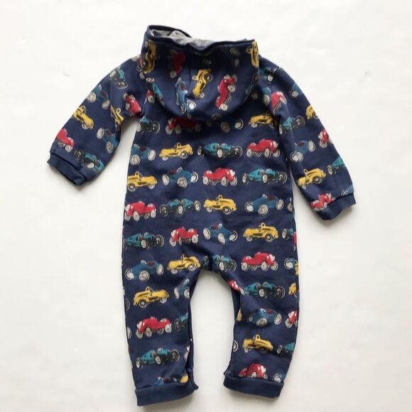 Boboli hooded vintage car print print jumpsuit EUC 9 months - Picture 7 of 7